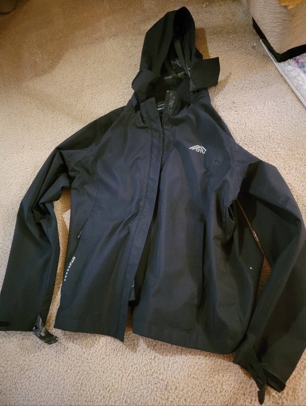 XL black waterproof Otu women's windbreaker rain jacket
